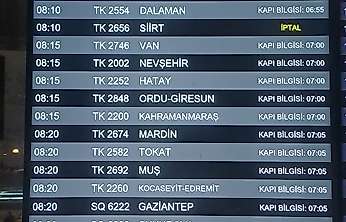 İstanbul-Siirt Uçak Seferi Yine İptal Edildi
