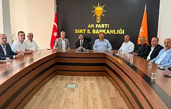 MHP Siirt Teşkilatından AK Parti İl Başkanı Abdülhakim Gider'e Hayırlı Olsun Ziyareti