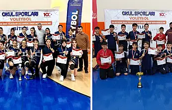 Okul sporları voleybol müsabakalarında Siirt'ten çifte birincilik