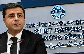 Selahattin Demirtaş için Siirt Barosu 29 Baroyla Ortak Açıklamaya İmza Attı!