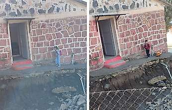 Siirt Baykan'da Anaokulu Merdiven Duvarı Çöktü: Öğrenciler Tedirgin