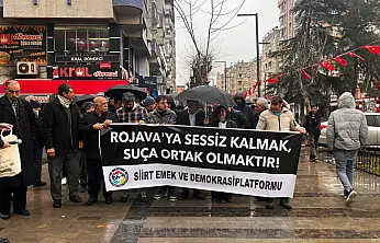 Siirt Emek ve Demokrasi Platformu'ndan Rojava açıklaması: 'Sessiz kalmak suça ortak olmaktır'