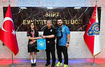 Siirt Emniyet Müdürü Özdemir Türkiye Boks Şampiyonu Hiranur Yıldız'ı Konuk Etti