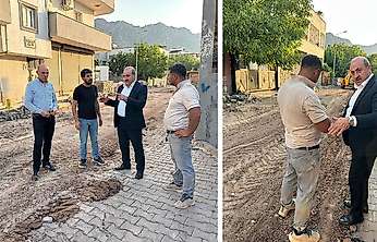 Siirt Eruh'ta Doğalgaz Altyapı Çalışmaları Sürüyor