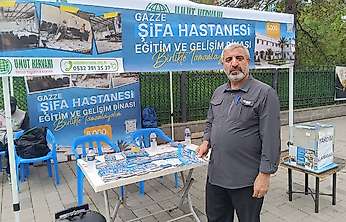 Siirt Güres Caddesi'nde Gazze'deki Şifa Hastanesi için destek çağrısı