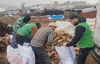 Siirt İHH'den ihtiyaç sahibi ailelere kışlık yakacak desteği