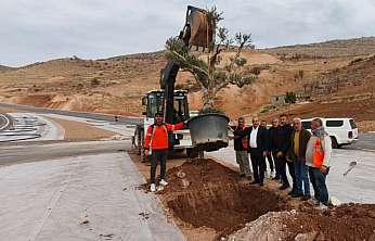 Siirt'in Eruh İlçesinin Girişine Peyzaj Çalışması Yapılıyor
