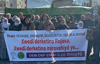 Siirt'in Eruh'ta İlçesi'nde Suriye'nin Kuzeyi İçin Destek Yürüyüşü Düzenlendi