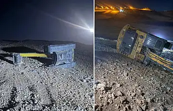 Siirt'in Kurtalan ilçesinde ekskavatör devrildi: Operatör ağır yaralandı