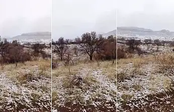 Siirt'in Kurtalan İlçesine Mevsimin İlk Karı Düştü