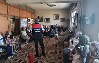 Siirt Kadınlara Uygulamalı Yangın Eğitimi Verildi