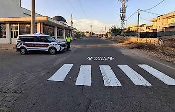 Siirt Kurtalan'da 17 Okulun Önünde Yaya Geçidi Çalışması Yapıldı