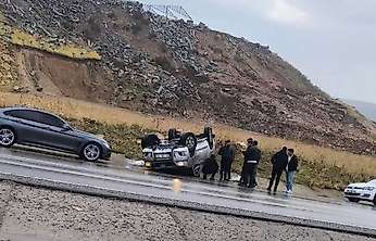 Siirt Kurtalan'da otomobil takla attı: 2 yaralı