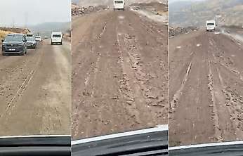 Siirt-Şirvan-Pervari yolunda çamur tehlikesi: Sürücüler kaza riskiyle karşı karşıya