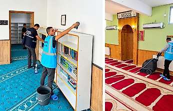 Siirt'te 194 cami ve mescitte temizlik çalışması yapılıyor