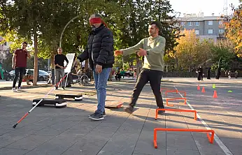 Siirt'te 3 Aralık kapsamında 'Empati Parkuru' kuruldu