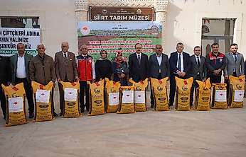 Siirt'te 600 Çiftçiye 176 Ton Sertifikalı Kırmızı Mercimek Tohumu Desteği