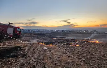 Siirt'te Çevre Yolu'nda Anız Yangını!