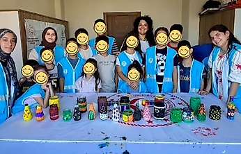 Siirt'te Çocuklar Atıkları Sanata Dönüştürdü