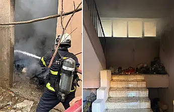 Siirt'te Ev Bahçesindeki Odunluk Alev Aldı: Yangın Büyümeden Söndürüldü