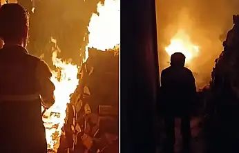 Siirt'te Ev Yangını: Temizlik İşçileri Alevleri Söndürdü