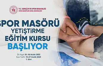 Siirt'te Gençlere Yeni İstihdam Kapısı: Spor Masörü Kursu Başlıyor