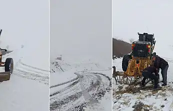 Siirt'te Grup Köy Yolu Kar Nedeniyle Ulaşıma Kapandı
