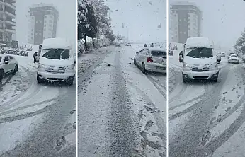 Siirt'te kar trafiği kilitledi: Araçlar yolda kaldı, belediye otobüsleri ilerleyemedi