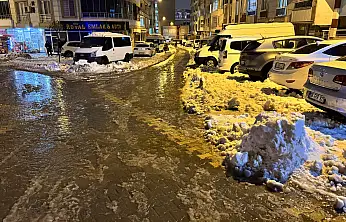 Siirt'te kar yağışının ardından erime başladı