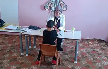 Siirt'te köy okullarında öğrencilere gelişim taraması yapıldı