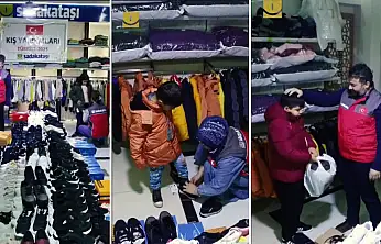 Siirt'te Sadakataşı Derneği'nden çocuklara kışlık yardım