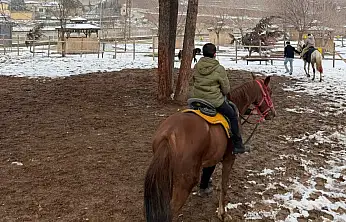 Siirt'te Sömestir Tatiline Anlamlı Dokunuş: Çocuklar Atlarla Keyifli Bir Gün Geçirdi