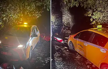 Siirt'te Ticari Taksi Şarampole Uçtu