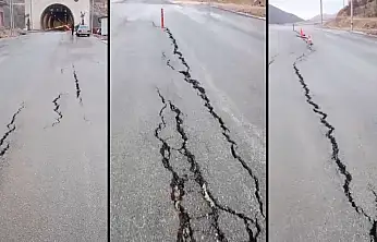 Siirt'te yeni yapılan yollar çöküyor! Tünelin asfaltında yarıklar oluştu