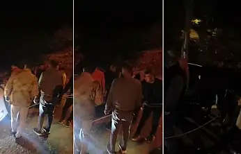 Siirt'te Yoldan Çıkan Araç Köylülerin Yardımıyla Kurtarıldı