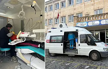 Siirt Tillo'da okullarda mobil diş aracıyla diş taraması yapıldı