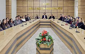 Siirtli öğrenciler TÜBİTAK 2204-A bölge finalleri öncesi İl Millî Eğitim Müdürü ile buluştu