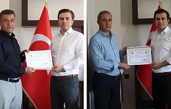 Tillo'da Görev Yeri Değişen İki Personele Başarı Belgesi