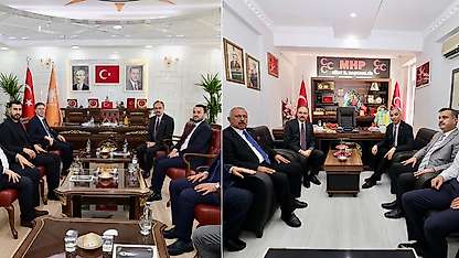 Siirt Valisi Dr. Kemal Kızılkaya'dan AK Parti ve MHP İl Başkanlıklarına Ziyaret