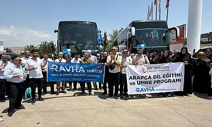 Siirt'ten 98 Kişilik Umre Kafilesi Kutsal Topraklara Yolcu Edildi