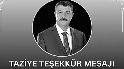 Cellek Ailesinden Taziye Teşekkür Mesajı