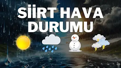 Hafta Sonu Siirt'te Hava Nasıl Olacak? İşte Güncel Tahminler