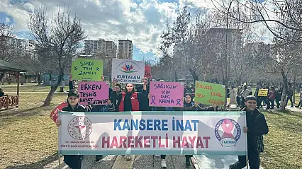 Kurtalan' Dünya Kanser Günü'nde farkındalık yürüyüşü düzenlendi