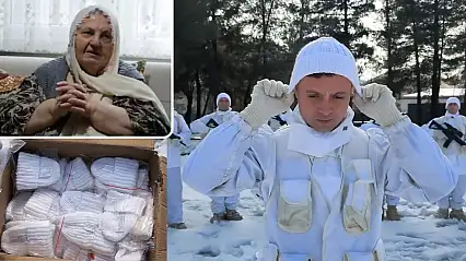 Sabahat teyzeden Siirt'te görev yapan jandarma komandolarına 400 bere