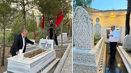 Seyithan Solmaz ve beraberindeki heyetten Derince Şehitliği'ne ziyaret
