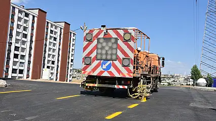 Siirt Belediyesi yol çizgi çalışmalarını tamamladı