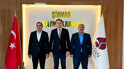 Siirt İl Genel Meclisi Başkanı Hasan Carlık'tan Şirvan Kaymakamı Ertuğrul Bayram'a Ziyaret