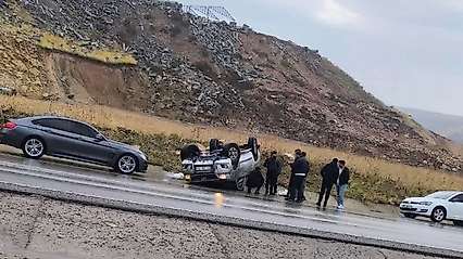 Siirt Kurtalan'da otomobil takla attı: 2 yaralı