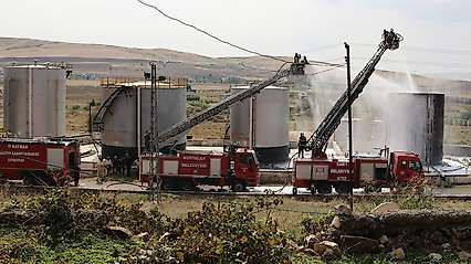 Siirt Kurtalan'da TPAO Kampında Çıkan Yangın Kontrol Altına Alındı