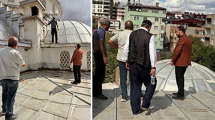 Siirt Pervari'de Abdülkerim Sancak Camisi'nin çatısı yenilenecek